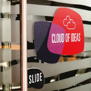 Indoor signage in Dubai, UAE